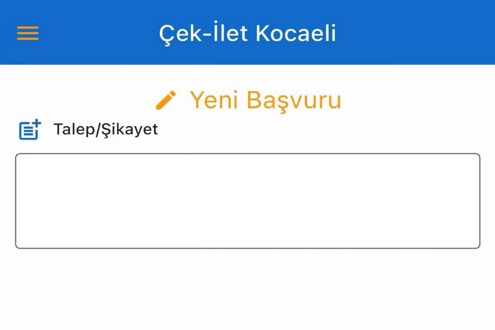 Kocaeli Büyükşehir Belediyesi’nin vatandaşlarla doğrudan iletişimi sağlayan “Çek İlet Mobil