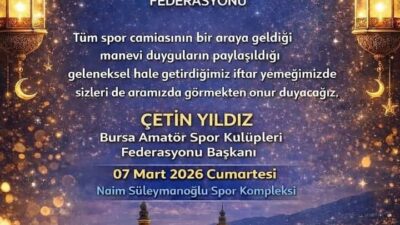 Bursa Amatör Spor Kulüpleri Federasyon Başkanı Çetin Yıldız, geleneksel hale