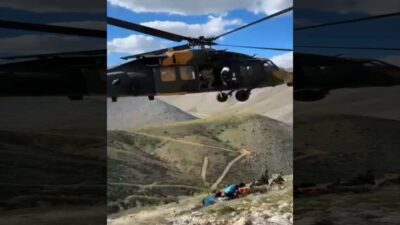 Adıyaman’ın Çelikhan ilçesinde ağır yaralı bulunan bir vatandaş, askeri helikopterle