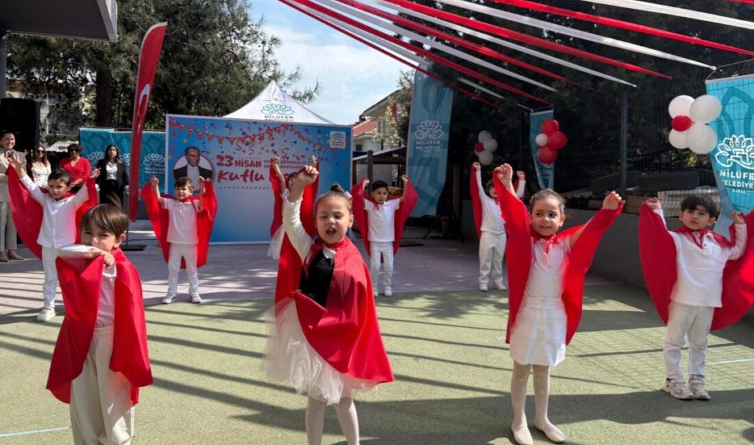 Bursa'da Nilüfer Belediyesi bünyesindeki kreşlerde eğitim gören çocuklar, 23 Nisan