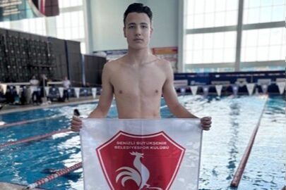 Denizli Büyükşehir Belediyespor Yüzme Takımı Sporcusu Mehmet Sarhanlı, Edirne’de düzenlenen