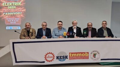 Bursa’da DİSK, KESK, TMMOB ve TTB bileşenleri, Enerji Piyasası Düzenleme