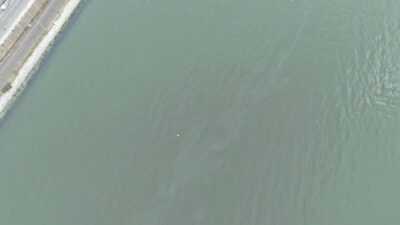 İzmir Büyükşehir Belediyesi tarafından İzmir Körfezi’nde  yapılan rutin dron