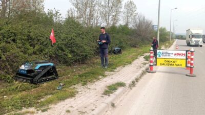 Kocaeli Büyükşehir Belediyesi’nin sahadaki güçlü ekipmanlarından “Çalı Canavarı”, kent genelinde
