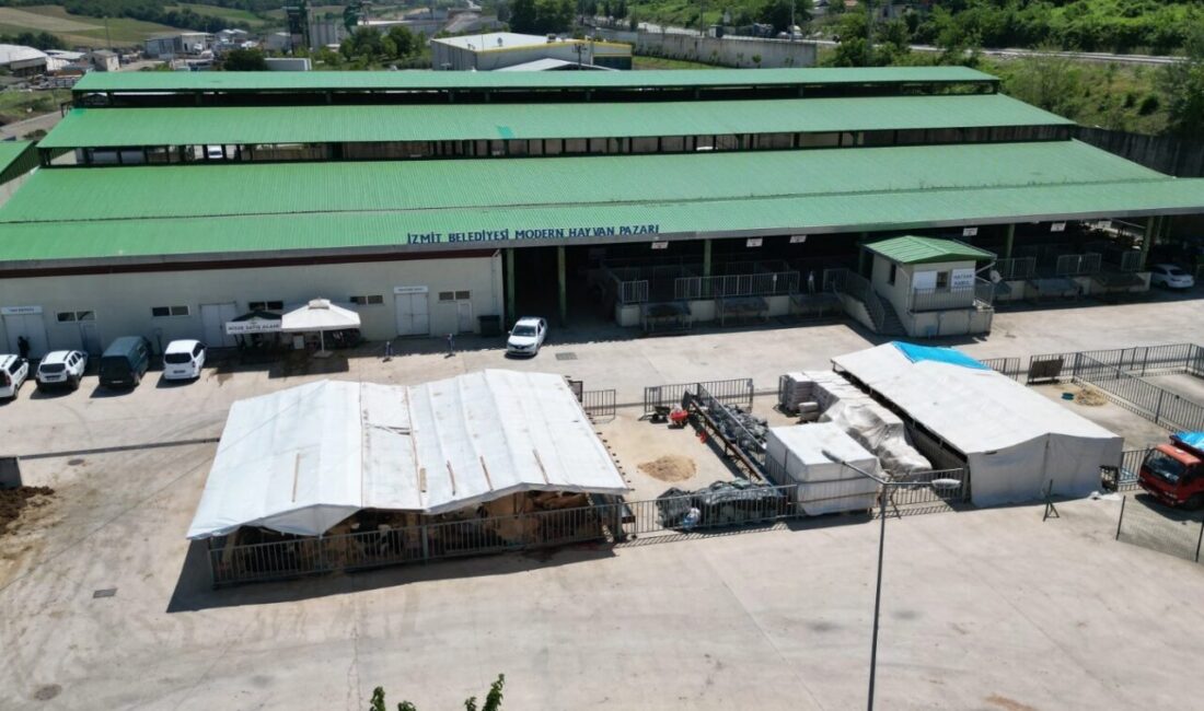 İzmit Belediyesi, Kurban Bayramı öncesi Modern Hayvan Pazarı’nda satış yerlerinin