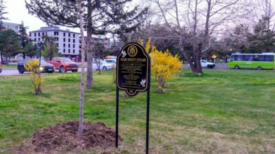 Erzincan'da Millet Bahçesi’ne ve Belediye Sarayı bahçesine iki adet “Masumiyet