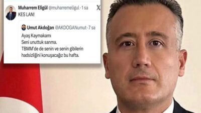 Ankara Ayaş Kaymakamı Muharrem Eligül’ün sosyal medya üzerinden bir milletvekiliyle