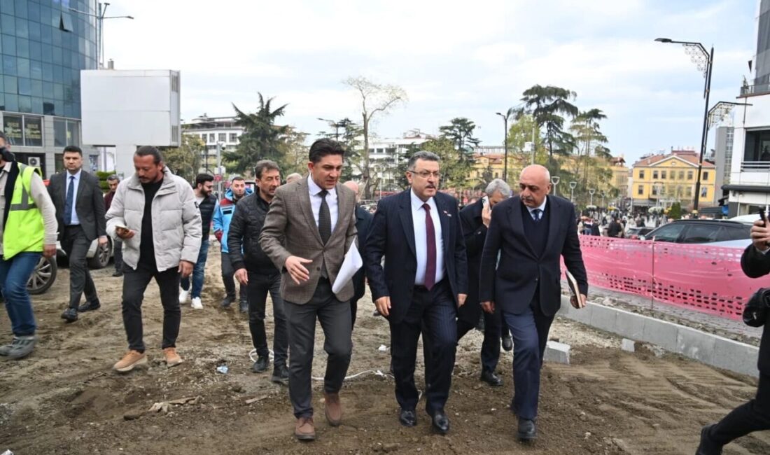 Trabzon Meydan’daki viyadük altı dönüşüm projesini yerinde inceleyerek çalışmalar hakkında