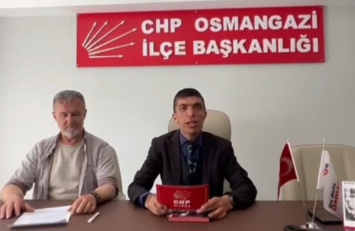 CHP Osmangazi İlçe Başkan Yardımcısı İsmet Pehlivan ve CHP Osmangazi