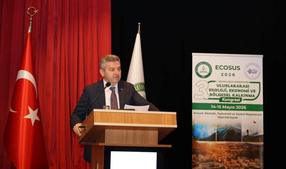 Artvin’de ECOSUS 2026 Kongresi başladı Artvin Çoruh Üniversitesi tarafından düzenlenen 3. Uluslararası Ekoloji, Ekonomi ve