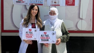 Batman'ın Kozluk ilçesinde Dünya Tuza Dikkat Haftası kapsamında farkındalık çalışması
