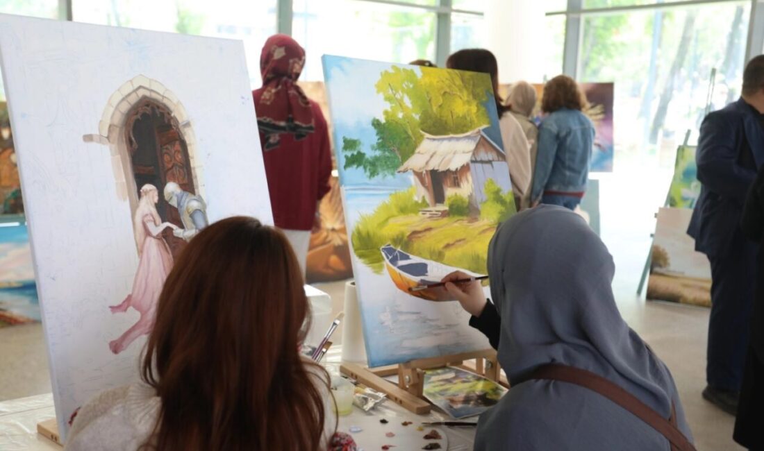 Bursa'da İnegöl Belediyesi Sanat ve Meslek Eğitimi Kurslarında (İNESMEK) yağlı
