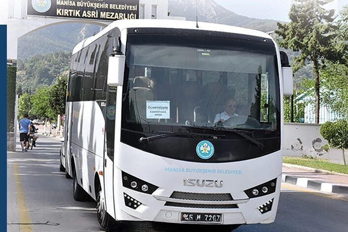 Manisa Büyükşehir mezarlıklara ücretsiz ulaştıracak Manisa Büyükşehir Belediyesi, arife günü 26 Mayıs ile bayramın ilk