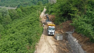 Ordu Büyükşehir Belediyesi, Altınordu ilçesi Kovancı Mahallesi’nde yol güvenliğini artırmak