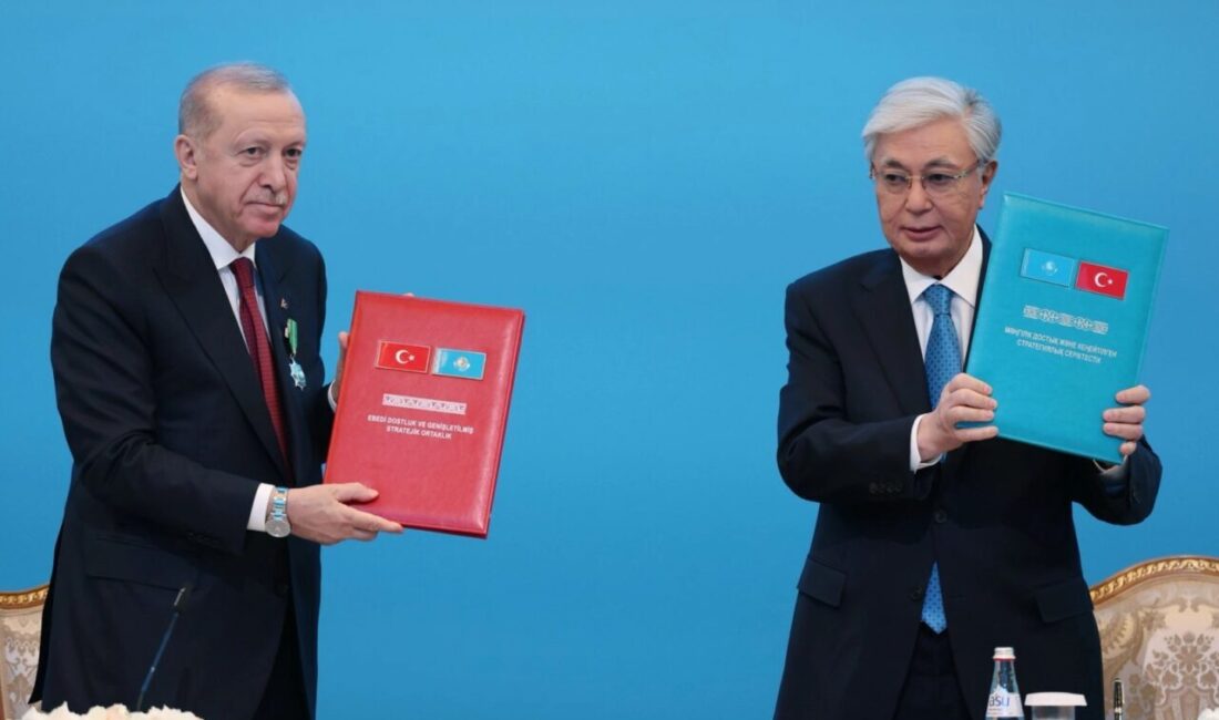 Cumhurbaşkanı Recep Tayyip Erdoğan ile Kazakistan Cumhurbaşkanı Kasım Cömert Tokayev’in