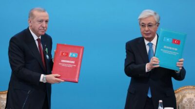 Cumhurbaşkanı Recep Tayyip Erdoğan ile Kazakistan Cumhurbaşkanı Kasım Cömert Tokayev’in