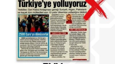 Dezenformasyonla Mücadele Merkezi, Almanya'nın Suriye, Afganistan ve Pakistan uyruklu düzensiz