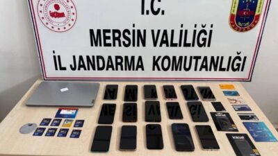 Mersin İl Jandarma Komutanlığı’nın düzenlediği operasyonda sosyal medya üzerinden dolandırıcılık