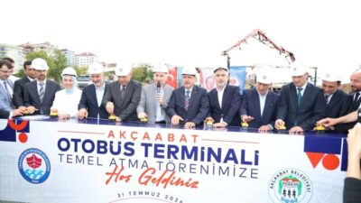 Trabzon Büyükşehir Belediyesi tarafından Akçaabat'a kazandırılacak yeni otogarın temel atma