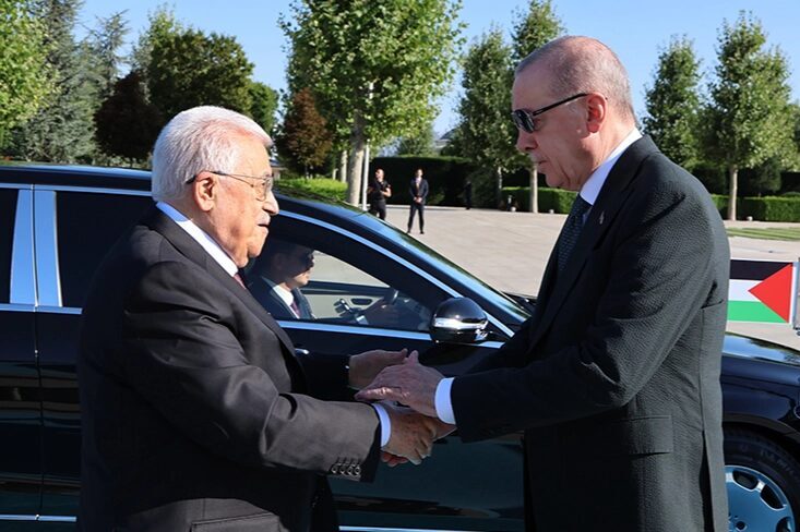 Cumhurbaşkanı Recep Tayyip Erdoğan, Filistin Devlet Başkanı Mahmud Abbas ile