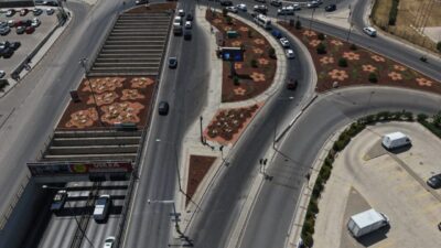 İzmir Büyükşehir Belediyesi, Gaziemir'deki ESBAŞ Kavşağı'nı yaklaşık 3 bin metrekarelik