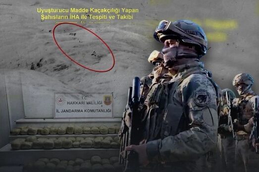 Jandarma İnsansız Hava Aracının (JİHA) desteğiyle Hakkari'de yapılan operasyonda 