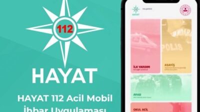 İçişleri Bakanlığı tarafından geliştirilen HAYAT 112 Acil Mobil Uygulaması, vatandaşların