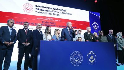 Cumhurbaşkanı Erdoğan, “Şehit Yakınları, Gazi ve Gazi Yakınlarımızın Kamu Kurumlarına