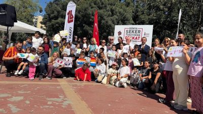Dünya Şeker Tüketimine Dikkat Haftası kapsamında Beyoğlu’nda düzenlenen etkinlikte çocuklar