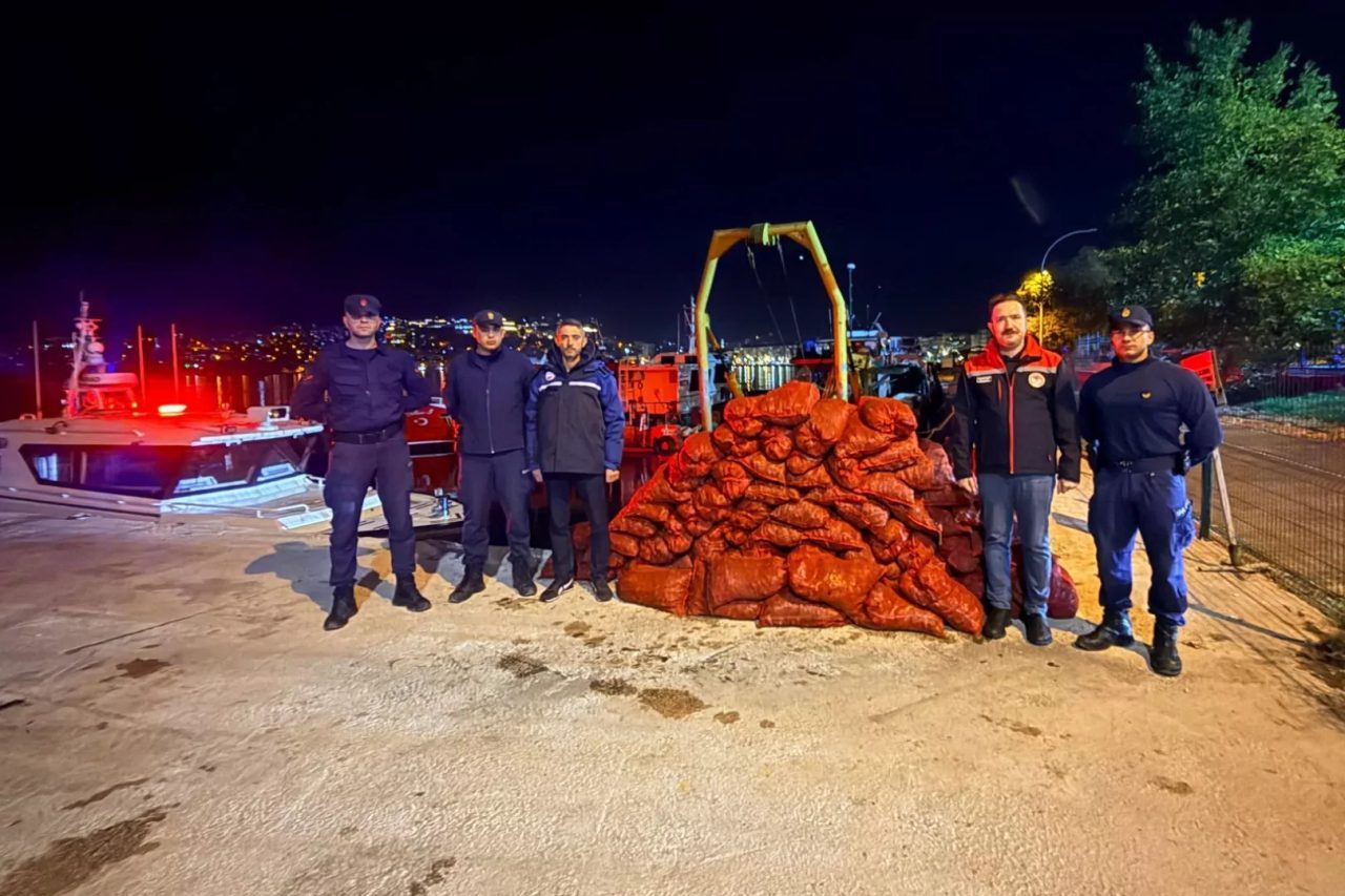 Bursa'nın Gemlik ilçesi Kumsaz mevkiinde yapılan denetimlerde ele geçirilen canlı